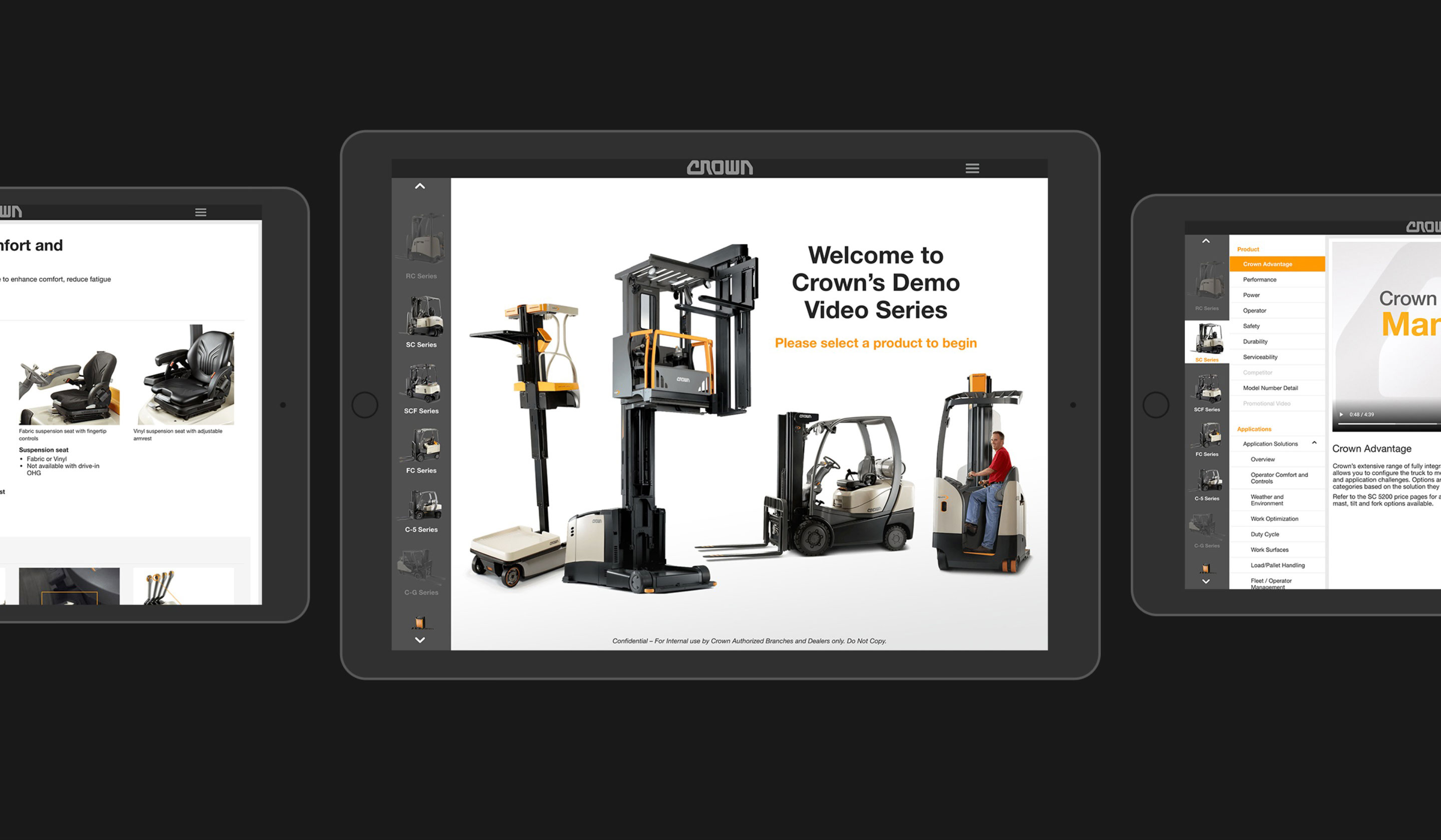 Crown Equipment Trucks Ipad