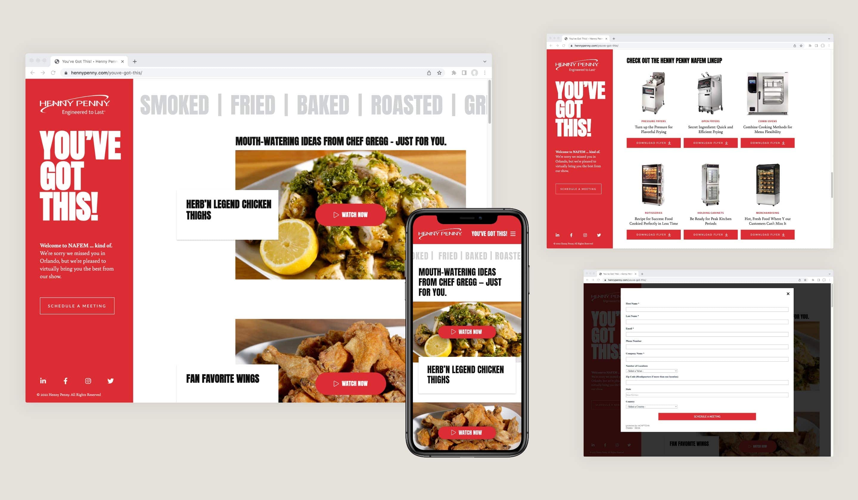 Henny Penny landing page